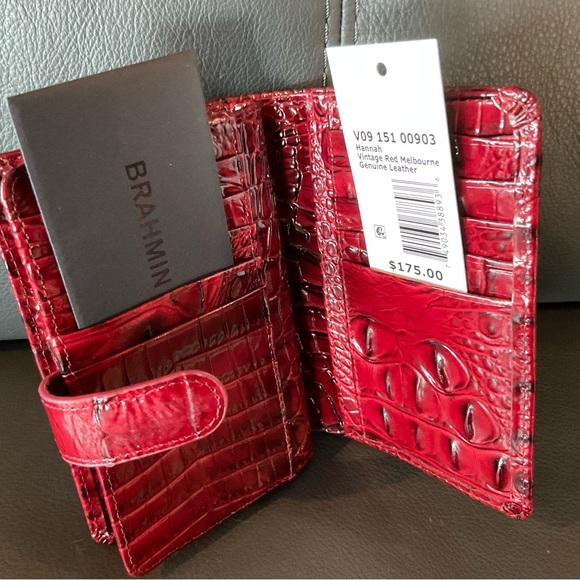 Brahmin Crimson Croc Embossed Clutch - Picture 5 of 6